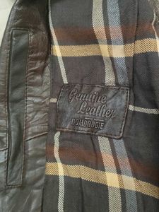 Unisex classic leather bomber jacket