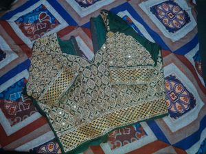 green lehanga choli