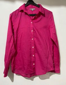Vibrant Pink Button-Up Shirt