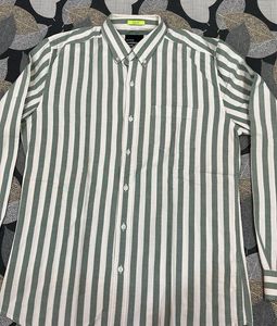 New-Men's Striped Slim Fit Casual Shirt