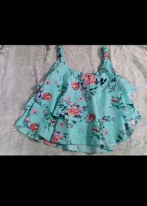 Cute Floral Cold Shoulder Top