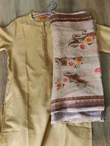 3 PIECE SET- KURTI WITH PYAJAMA &amp; DUPATTA