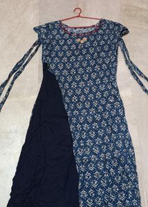 Blue Printed Kurtha
