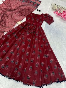 Super Comfortable Soft Cotton Gown with 8mtr Flair