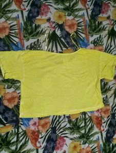 Yellow Cropped Tee