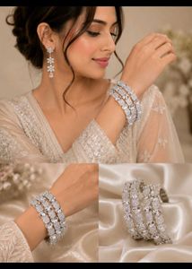 Exquisite Crystal Bangles Set