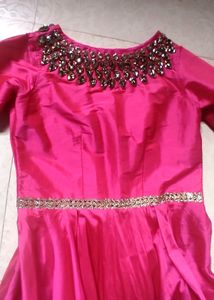 Party Wear, Gown, Size -L, Wear One Time