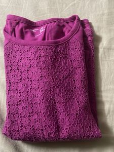 Gapkids girls Purple Lace Top