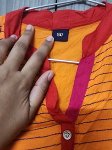 Orange Kurti with salwar