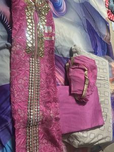 Beautiful Pink Embellished Kurta Set