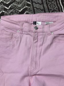 Light Pink Wide Leg Jeans