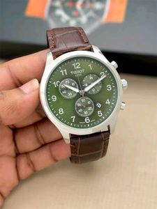 TISSOT PREMIUM QUALITY MENS WATCH LEATHER STRAP