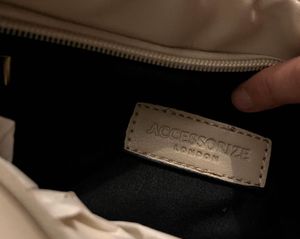 Accessorize London Cream Pleated Shoulder Bag