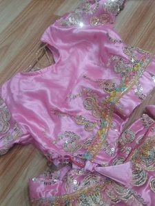 Stunning Pink Embroidered Lehenga Set