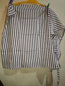 Black & White Strip Design Skirt
