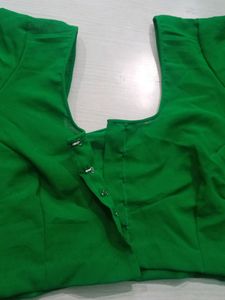 Green Saree Blouse