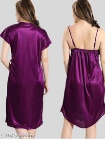 Elegant Silk Nightwear Set💜😍