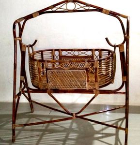 Bamboo Baby Cradle With Swing Bought From Khadi