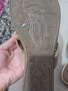 Navratna Beige Thong Sandals