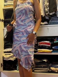 Pastel Tie-Dye Y2K Beach Dress