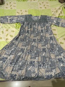 Patterned Blue Dress