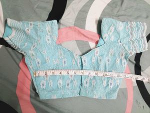 Blue Lace Lehenga Choli Set