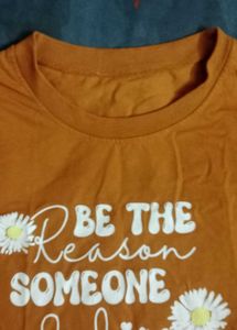 Orange "Be The Reason" Graphic T-Shirt