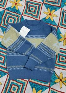 Cute Kids' Blue Knit Sweater
