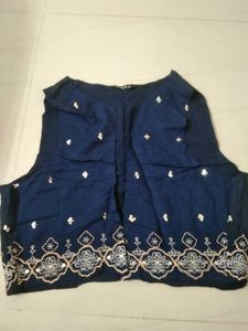 Stylish Navy Blue Embroidered Kurta