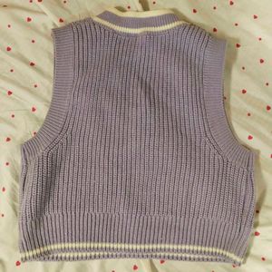 H&amp;M Purple Knit Sweater Vest