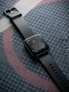 Black Smartwatch with Charger