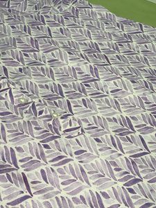 Purple Leaf Print Kurta