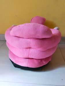 Adorable Pink Plush Baby Seat