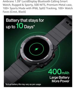 Smartwatch Ambrane Crest 1.39