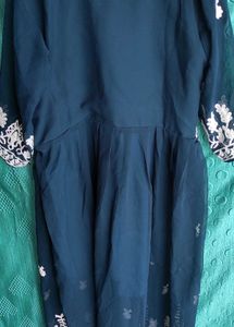 Embroidered long chikankari anarkali