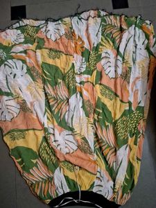 Tropical Leaf Print Maxi Dress