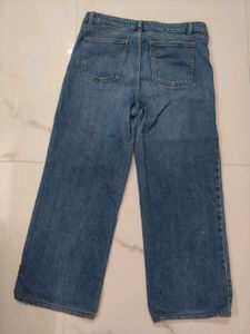 Women's Wide Leg Blue Jeans