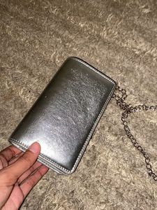 MANGO Silver Metallic  SLINGBAG