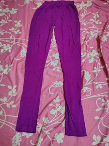 Purple Cotton Leggings