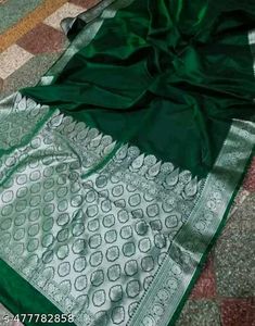 Elegant Wine Satan  Silk Silver Zaree Saree