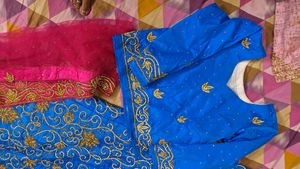 Indian Blue Embroidered Lehenga Choli
