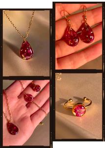 Handmade Resin Floral Jewelry Set