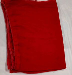 Vibrant Red Dupatta beautiful look