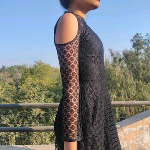 Price Drop For One Day ! Elegant Matte Black Dress