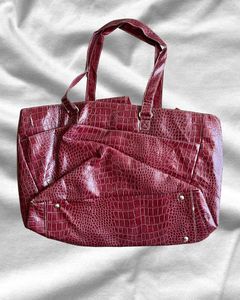 vintage Leather animal print Handbag