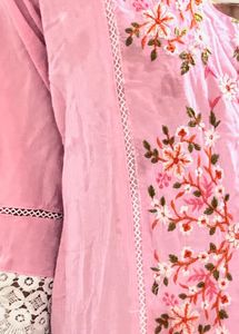 Pink Embroidered Kurta Set