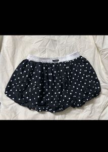 Black Polka Dot Bubble Skirt