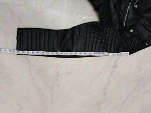 Men's Black Faux Leather Biker Jacket