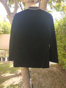 Elegant Black Velvet Bandhgala Jacket