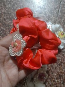 Chic Embellished Scrunchie Set 6